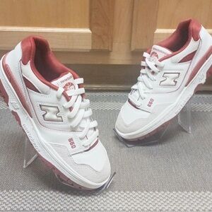 New Balance 550 Red and White Shoes